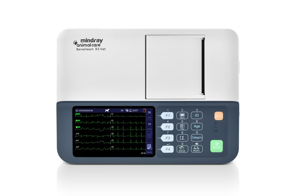 Mindray BeneHeart R3 Vet — ветеринарен 3-канален електрокардиограф