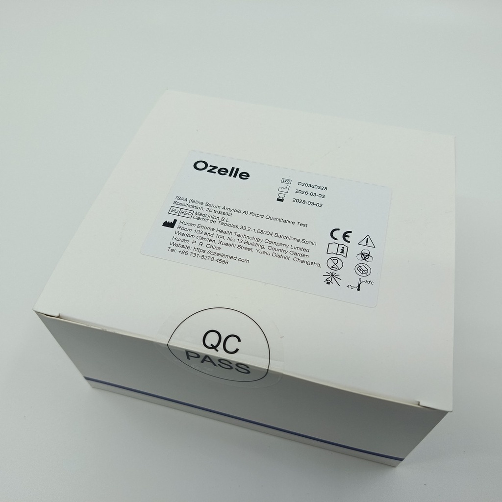 Tест за fSAA (feline Serum Amyloid A) при котки за Ozelle EHVT-50 VET - 20 бр./оп.                                                                                                                           		 