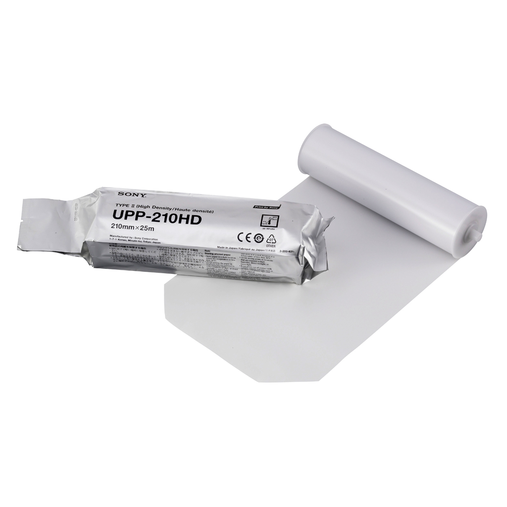 Термо-хартия Sony UPP-210HD, 210 мм х 25 м,  за черно-бял ехографски медицински принтер