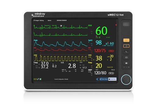 Mindray uMEC12 Vet — ветеринарен пациентен монитор с touch screen